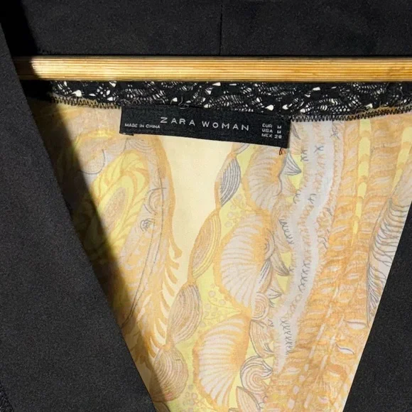 🌙Women’s Zara Sheer Silk Paisley Cover Up Dress with Tassels✨ - Picture 8 of 9